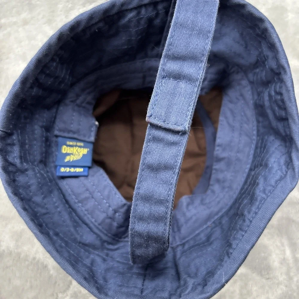 Oshkosh Cute Lightweight Nylon Brown Bucket Hat size 0/3-6/9M